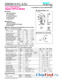 Datasheet 2SK3612-01L manufacturer Fuji