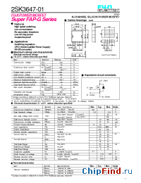Datasheet 2SK3647-01 manufacturer Fuji