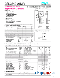 Datasheet 2SK3649-01MR manufacturer Fuji