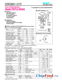 Datasheet 2SK3651-01R manufacturer Fuji