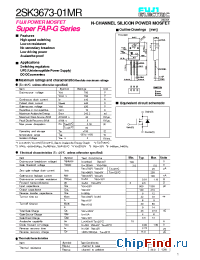 Datasheet 2SK3673-01MR manufacturer Fuji