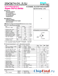 Datasheet 2SK3674-01L manufacturer Fuji
