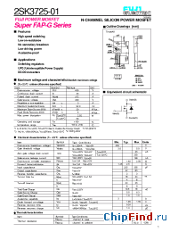 Datasheet 2SK3725-01 manufacturer Fuji