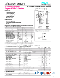 Datasheet 2SK3728-01MR manufacturer Fuji