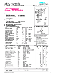 Datasheet 2SK3779-01R manufacturer Fuji