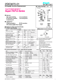 Datasheet 2SK3870-01 manufacturer Fuji