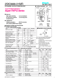 Datasheet 2SK3888-01MR manufacturer Fuji