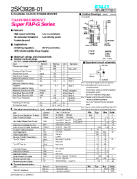 Datasheet 2SK3928-01 manufacturer Fuji