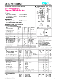 Datasheet 2SK3929-01MR manufacturer Fuji