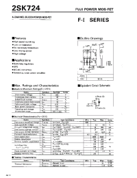 Datasheet 2SK724 manufacturer Fuji
