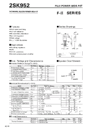 Datasheet 2SK952 manufacturer Fuji