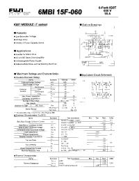 Datasheet 6MBI15F-060 manufacturer Fuji