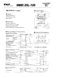 Datasheet 6MBI25L-120 manufacturer Fuji