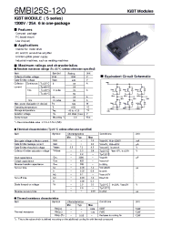 Datasheet 6MBI25S-120 manufacturer Fuji