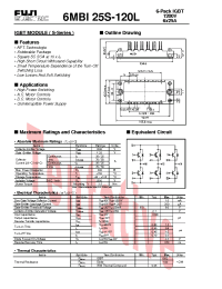 Datasheet 6MBI25S-120L manufacturer Fuji