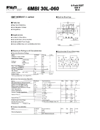 Datasheet 6MBI30L-060 manufacturer Fuji