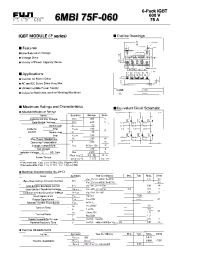 Datasheet 6MBI75F-060 manufacturer Fuji