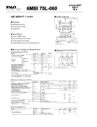 Datasheet 6MBI75L-060 manufacturer Fuji