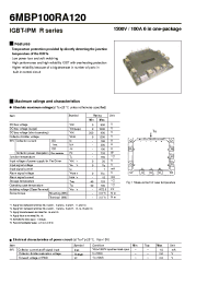 Datasheet 6MBP100RA120 manufacturer Fuji