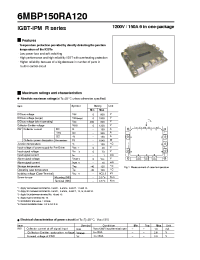 Datasheet 6MBP150RA120 manufacturer Fuji