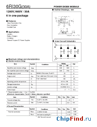 Datasheet 6RI30G-120/160 manufacturer Fuji