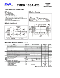 Datasheet 7MBR10SA-120 manufacturer Fuji