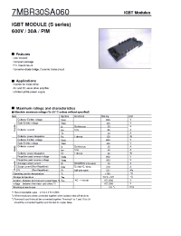 Datasheet 7MBR30SA060 manufacturer Fuji