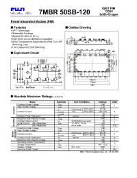 Datasheet 7MBR50SB-120 manufacturer Fuji