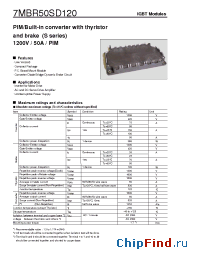 Datasheet 7MBR50SD120 manufacturer Fuji