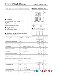 Datasheet ESCO23M-15 manufacturer Fuji