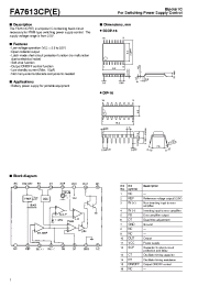 Datasheet FA7613CPE manufacturer Fuji