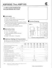 Datasheet KBP005G manufacturer Fuji