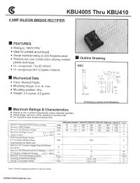 Datasheet KBU408 manufacturer Fuji