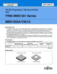 Datasheet MB91302A manufacturer Fuji