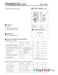Datasheet PA806C03 manufacturer Fuji