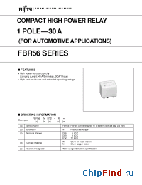 Datasheet FBR56ND06-N manufacturer Fujitsu