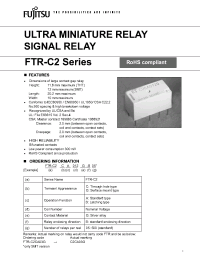 Datasheet FTR-C2CA005GB05 manufacturer Fujitsu