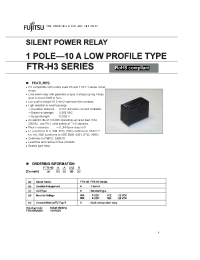 Datasheet FTR-H3AA009V manufacturer Fujitsu