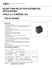 Datasheet FTR-P2CN012W1 manufacturer Fujitsu