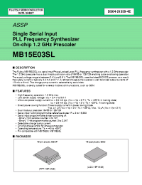Datasheet MB15E03SLPFV1 manufacturer Fujitsu