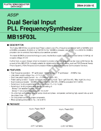 Datasheet MB15F03LPFV manufacturer Fujitsu