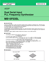 Datasheet MB15F03SLPV1 manufacturer Fujitsu