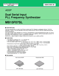 Datasheet MB15F07SL manufacturer Fujitsu