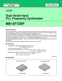 Datasheet MB15F72SP manufacturer Fujitsu