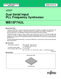 Datasheet MB15F74UL manufacturer Fujitsu