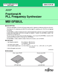 Datasheet MB15F88ULPFT manufacturer Fujitsu