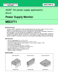 Datasheet MB3771PF manufacturer Fujitsu