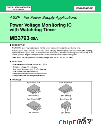 Datasheet MB3793-30APNF manufacturer Fujitsu