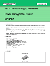 Datasheet MB3802 manufacturer Fujitsu