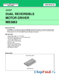 Datasheet MB3863PF manufacturer Fujitsu